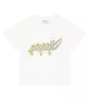 Хлопковая футболка с детским принтом Il Gufo, белый