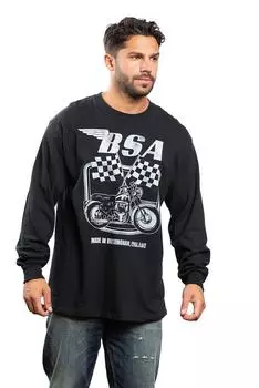 Хлопковая футболка с длинными рукавами BSA Made In Birmingham Petrol Heads, черный