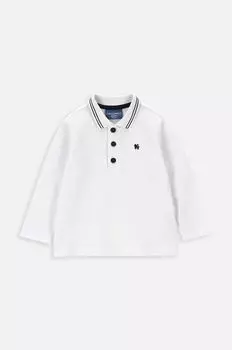 Хлопковая футболка с длинными рукавами Coccodrillo для малышей., белый