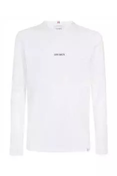 Хлопковая футболка с длинными рукавами Les Deux, белый