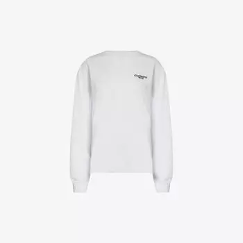 Хлопковая футболка с фирменным принтом пейсли Carhartt Wip, черный