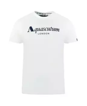 Хлопковая футболка с флагом Юнион Джека Aquascutum, белый