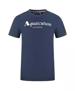 Хлопковая футболка с флагом Юнион Джека Aquascutum, синий