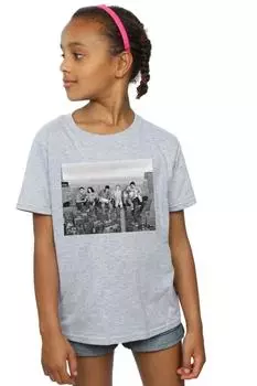 Хлопковая футболка с фотографией строительства Friends, серый
