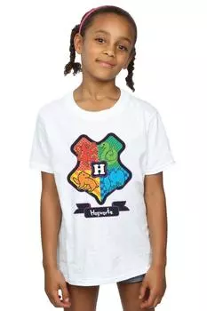 Хлопковая футболка с гербом Хогвартса Harry Potter, белый