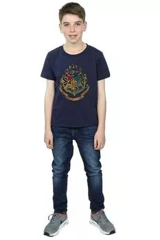 Хлопковая футболка с гербом Хогвартса Harry Potter, темно-синий