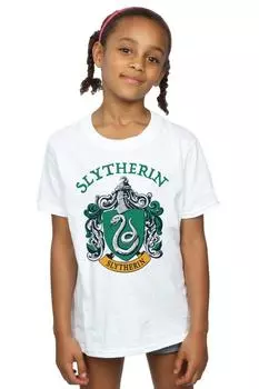 Хлопковая футболка с гербом Слизерина Harry Potter, белый