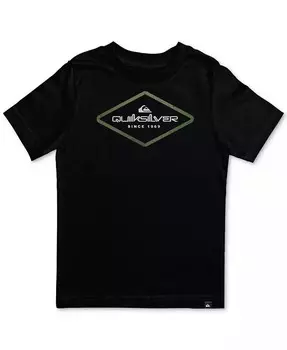 Хлопковая футболка с графическим логотипом Big Boys Omni Lock Quiksilver, белый