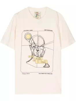 Хлопковая футболка с графическим принтом KidSuper, бежевый