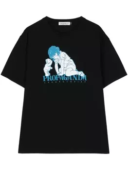 Хлопковая футболка с графическим принтом Undercover, черный