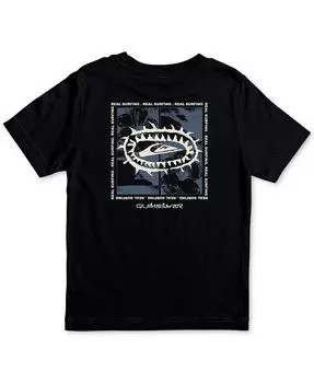 Хлопковая футболка с графическим рисунком Big Boys Urban Surfing Quiksilver, черный