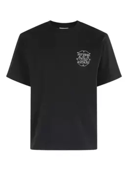 Хлопковая футболка с графическим рисунком Drle De Monsieur, черный