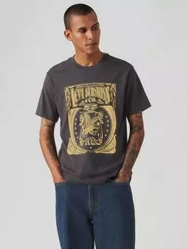 Хлопковая футболка с графическим рисунком heritage обычного кроя Levi's, черный