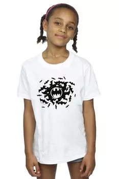 Хлопковая футболка с изображением летучей мыши Бэтмена DC Comics, белый