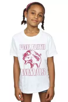 Хлопковая футболка с изображением животных Algie Pink Floyd, белый
