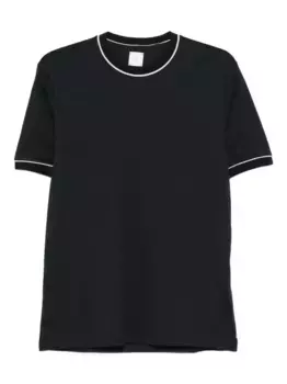 Хлопковая футболка с кантом Eleventy, синий