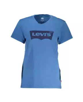 Хлопковая футболка с классическим принтом Levi'S, синий