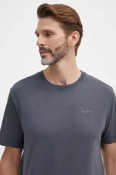 Хлопковая футболка с Коннором Pepe Jeans, серый