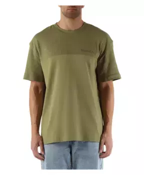 Хлопковая футболка с контрастной вставкой Calvin Klein Jeans, зеленый