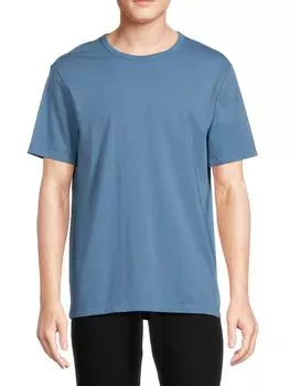 Хлопковая футболка с коротким рукавом Vince, цвет Smoke Blue