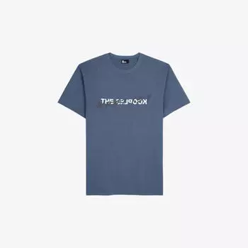 Хлопковая футболка с короткими рукавами и логотипом The Kooples, синий