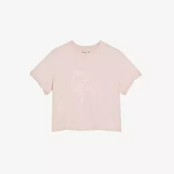 Хлопковая футболка с короткими рукавами и вышитым логотипом Marrell Ted Baker, розовый