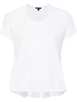 Хлопковая футболка с короткими рукавами James Perse, белый