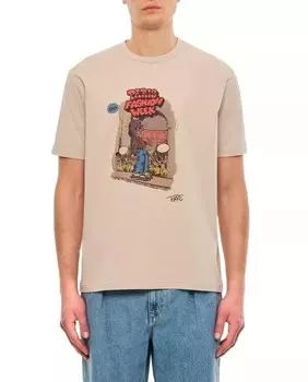 Хлопковая футболка с короткими рукавами Junya Watanabe, бежевый