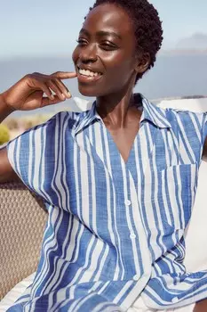 Хлопковая футболка с короткими рукавами Next, синий