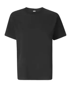 Хлопковая футболка с круглым вырезом и короткими рукавами Totme, черный