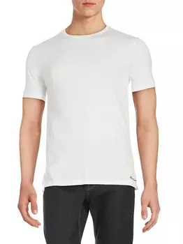 Хлопковая футболка с круглым вырезом и короткими рукавами Ralph Lauren Purple Label, белый