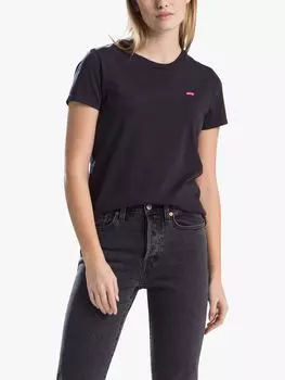 Хлопковая футболка с круглым вырезом и логотипом The Perfect Levi's, минерал черный