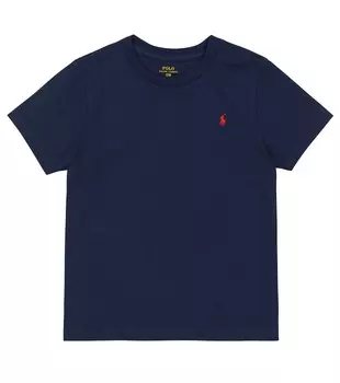 Хлопковая футболка с круглым вырезом Polo Ralph Lauren, синий