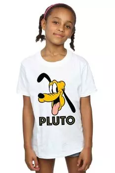 Хлопковая футболка с лицом Pluto Face Disney, белый