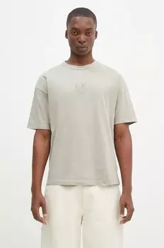 Хлопковая футболка с логотипом 20/1 Jersey Boxy C.P. Company, бежевый