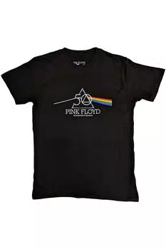 Хлопковая футболка с логотипом 50th Pink Floyd, черный