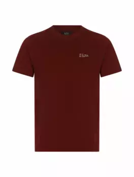 Хлопковая футболка с логотипом A.P.C., красный