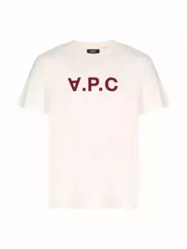 Хлопковая футболка с логотипом A.P.C., белый
