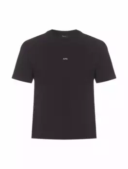 Хлопковая футболка с логотипом A.P.C., черный