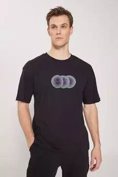 Хлопковая футболка с логотипом Ac&Co, черный