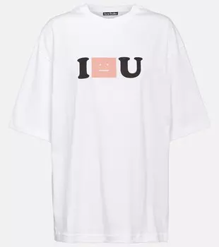 Хлопковая футболка с логотипом Acne Studios, белый