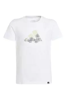 Хлопковая футболка с логотипом Adidas Sportswear, белый