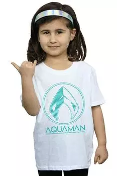 Хлопковая футболка с логотипом Aquaman Aquaman DC Comics, белый