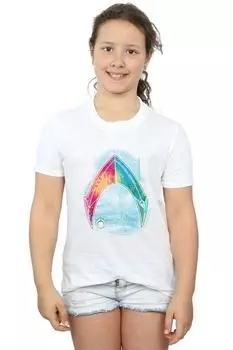 Хлопковая футболка с логотипом Aquaman Mera DC Comics, белый