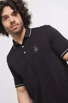 Хлопковая футболка с логотипом ARMANI EXCHANGE, черный