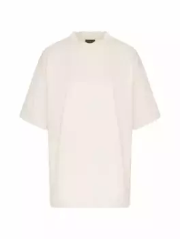 Хлопковая футболка с логотипом Balenciaga, бежевый