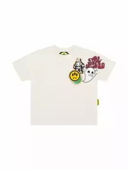 Хлопковая футболка с логотипом Barrow, бежевый