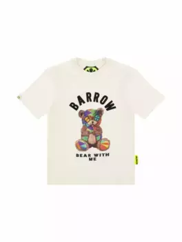 Хлопковая футболка с логотипом Barrow, бежевый