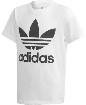 Хлопковая футболка с логотипом Big Boys Adidas, черный