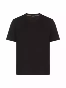 Хлопковая футболка с логотипом Brioni, черный